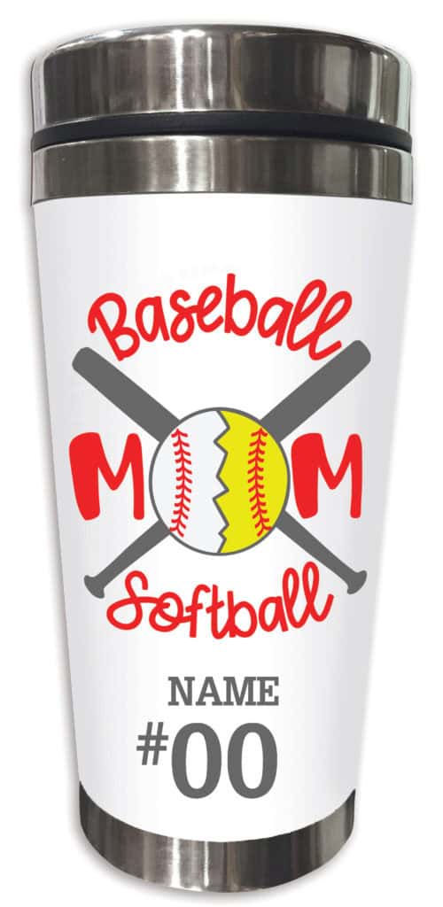 Baseball/Softball Mom Stainless Steel Tumbler 16oz Moms For Sports