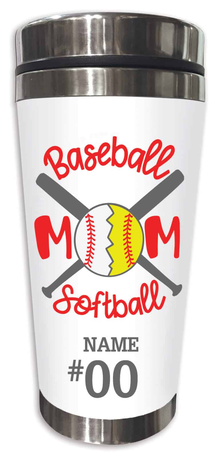 Baseball/Softball Mom Stainless Steel Tumbler 16oz Moms For Sports