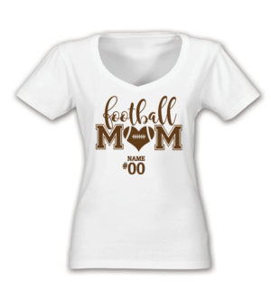 Football Mom with Heart T-Shirt